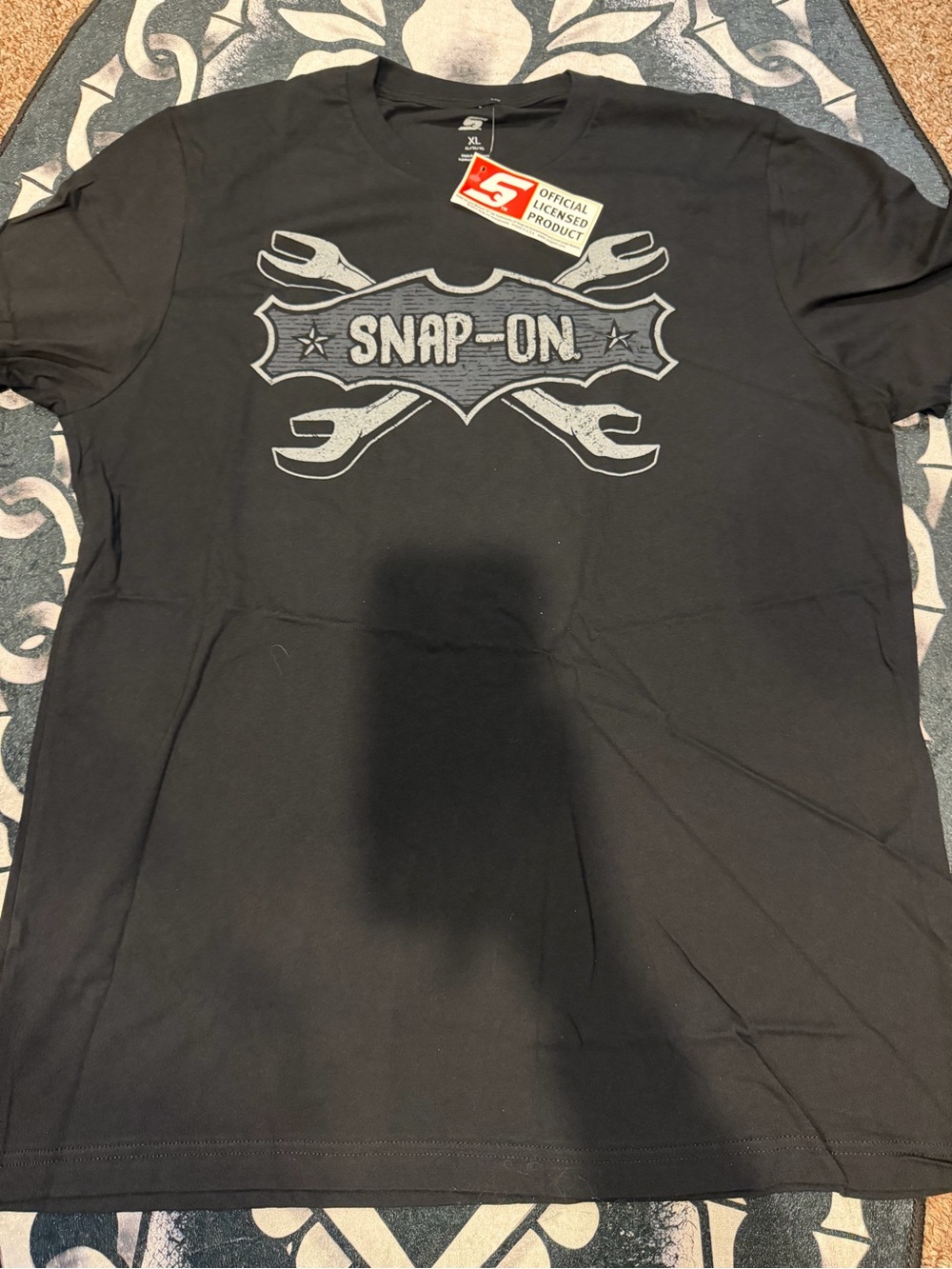 Snap-on Black Short Sleeve Logo Tee
